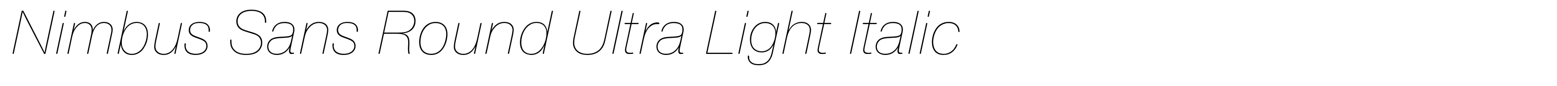 Nimbus Sans Round Ultra Light Italic